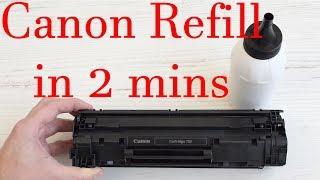 How to refill in 2 minutes Canon 737, Canon 137, Canon 725, Canon 728, Canon 925 Toner Cartridges