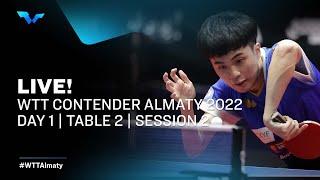 WTT Contender  Almaty 2022 | Day 1 | Table 2 | Session 2