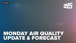 Monday air quality update and forecast amid Carolina Forest fire