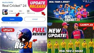 Real Cricket 24 New Update | Full Review HD Gameplay | 250+ Real Players, Hight, Jerseys, Squad!