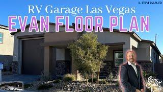 Deserts Edge by Lennar | Evan Floor Plan RV Garage | New Homes For Sale Southwest Las Vegas | $750k+