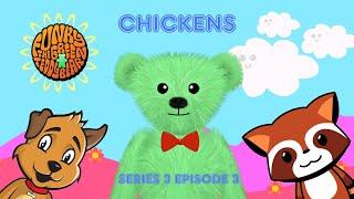 Funky the Green Teddy Bear – Chickens. Preschool Fun for Everyone! Series 3 Episode 3