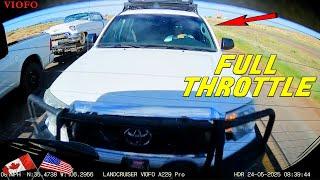 MAN RAMS CAR OUT OF HIS WAY FOR NOT MOVING FAST ENOUGH