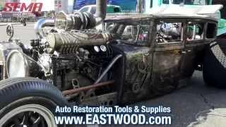 WelderUp Vegas Rat Rods "Destroyer" Chopped Model A Sedan at SEMA 2015 - Eastwood