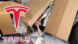 MASSIVE TESLA SHOP UNBOXING | $3000 worth of Tesla Merch