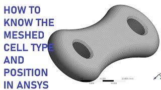 ANSYS Tutorial | How To Know the Type and Position of the Meshed Cells in ANSYS | ANSYS Workbench