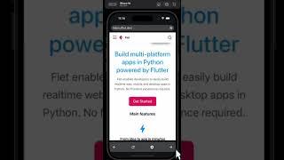 Python Web browser made with Flet running on iOS