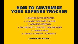 How to Customise your Expense Tracker | Debbbag