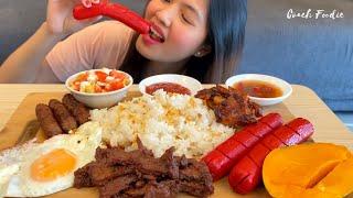 ASMR EATING ULTIMATE FILIPINO BREAKFAST | HOTDOG, TOCINO, TAPA, LONGGANISA, EGGS Real Mukbang :)