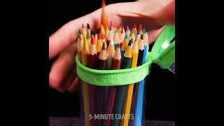 5 minute crafts/ recycling plastic bottles/ pencil bag hack