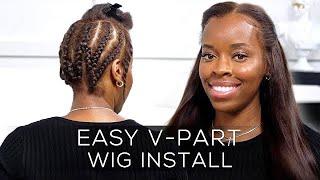 How to Install a V-Part Wig with Leave Out (SUPER EASY)