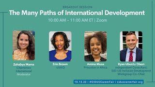 SID-US Career Fair Panel: The Many Paths of International Development, October 12, 2022