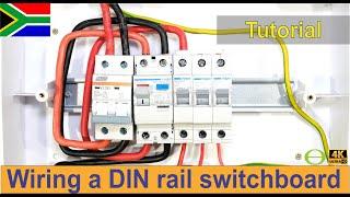 How to wire a single phase DIN rail distribution board - practical demonstration (South Africa)