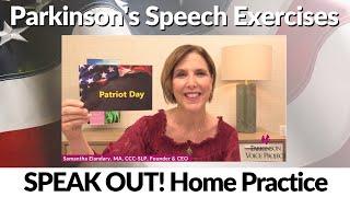 Parkinson's Speech Exercises: Patriot Day