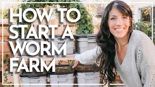 HOW TO START A WORM FARM | DIY Worm Farm | Worm Farm Setup | Hey It's a Good Life