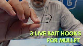 Live Bait Hooks for Finger Mullet and Larger Size Baits