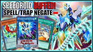 *NEW* SPEEDROID INSANE NEW SKILL and SUPPORT! S/T Negate Synchro! COMBO Decklist [Duel Links Replay]