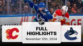 NHL Highlights | Flames vs. Canucks | November 12, 2024