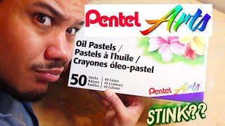 are these Worst Oil Pastels I've used? | first time using Pentel Oil Pastels