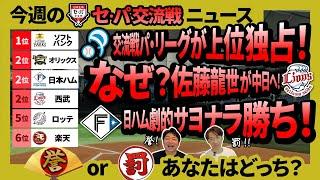 交流戦パ・リーグが上位6チーム独占！なぜ！？西武が佐藤龍世を中日へ放出！日ハム劇的すぎる大逆転のサヨナラ勝ち！