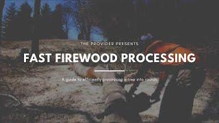 Cutting up a Tree for Firewood Rounds -  Efficient Firewood Processing