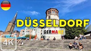 Walking in Düsseldorf, Germany  | Düsseldorf Rhine Promenade and Old Town | 4K HDR | ASMR