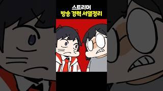 스트리머 방송 데뷔일 서열정리 #새봄툰