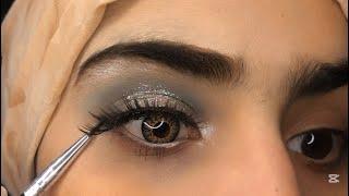 Create slightly  blue soft Simple Party Eye Makeup tutorial step by step |Makeup tutorial