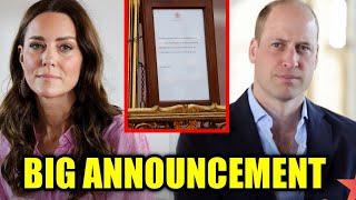 Catherine and William release anouncement for their first interview to talk about living with Cancer