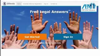 IL Free Legal Answers overview for attorneys