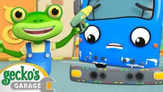 Broken Bumper Boo Boo | Gecko's Garage | Cars & Truck Videos for Kids