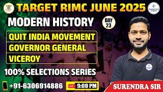 Quit India Movement , Governor General & Viceroy |RIMC June 2025 |RIMC Online Coaching