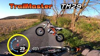 Trailmaster TM29 125cc Pit Bike | GPS On Road & Gear Ratio Testing