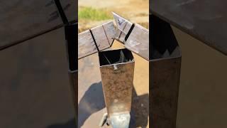 The secret technique of joining square metals using the art of the welder #skills #welder #diy #tool