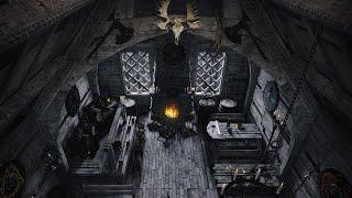 Viking Snowstorm Sounds with Fireplace Crackling For Deep Sleep-2 Hours