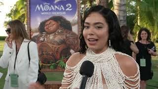 Moana 2: Auli’i Cravalho "Moana" World Premiere Red Carpet Interview | ScreenSlam