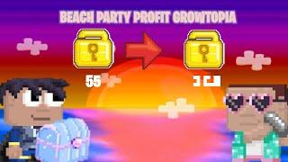 EASY Lazy Fun Profit In Beach Party | Growtopia