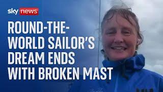 Snapped mast ends sailor's round-the-world race