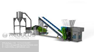 300kg/h small Plastic single shaft shredder granulator machine