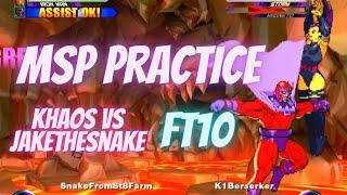 MvC2   Khaos vs JakeTheSnake FT10 - PSN MSP Practice