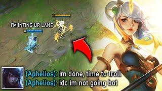 Toxic ADC tries to troll my lane and lose the game... but I still carry him