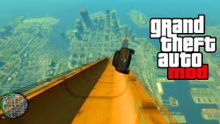 "HUGE RAMP EXPLOSION MOD!" - GTA Mods & Crazy Stunts! (GTA IV MODDING)