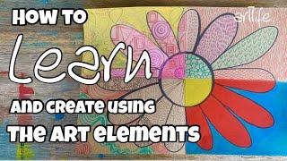 ART VIDEO: Learning about the ART ELEMENTS and put them into an artwork with Kerri Bevis #artlife​