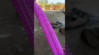 Two pink of pop tube satisfying ASMR under the bridge it’s so relaxing