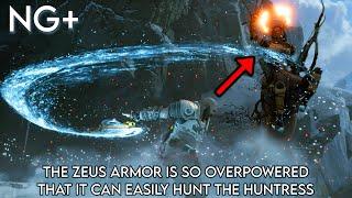 THE ZEUS ARMOR IS SO OVERPOWERED THAT IT CAN EASILY HUNT THE HUNTRESS | GOD OF WAR RAGNAROK NG +