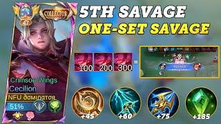 5TH SAVAGE! One-Set Savage! Cecilion & Carmilla Shut Down Julian, Cecilion Gameplay, Best Build #ml