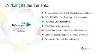 Vorstellung ThEx Thüringen - Thüringer Zentrum für Existenzgründungen und Unternehmertum