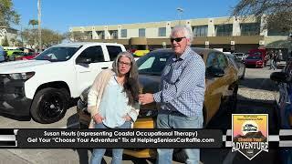 Susan Houts (Coastal Occupational Therapy) on Dodge Hornet in Helping Seniors Car Raffle