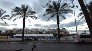 [4K] Walking Ibn Gabirol Street at sunset time (Tel Aviv, Israel) | March 2021