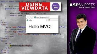 Using ViewData in ASP.Net MVC